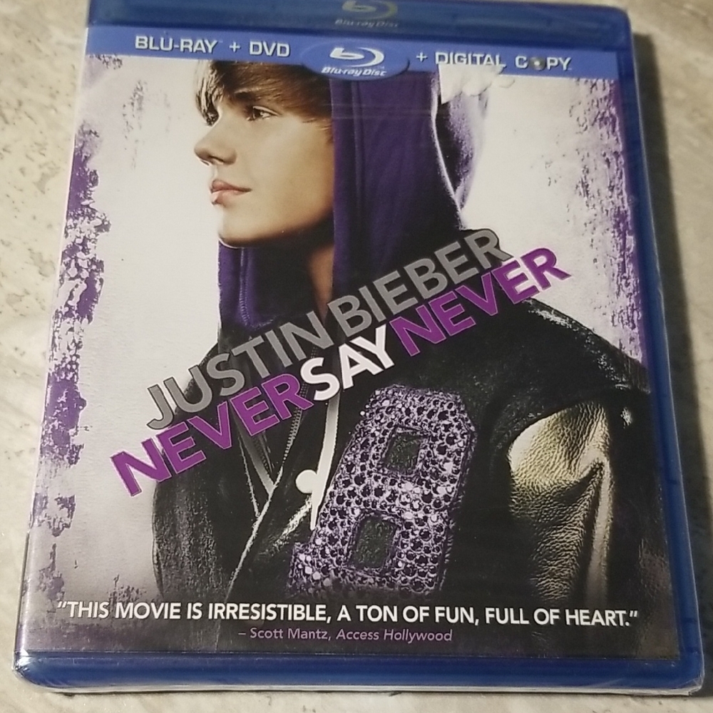Justin Bieber Never Say Never Blu-ray/dvd Combo Sealed